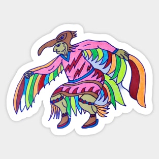 Mesoamerican Bird Dancer Sticker